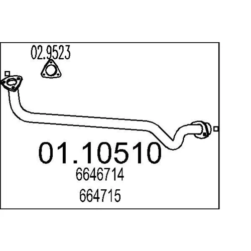 Výfukové potrubie MTS 01.10510
