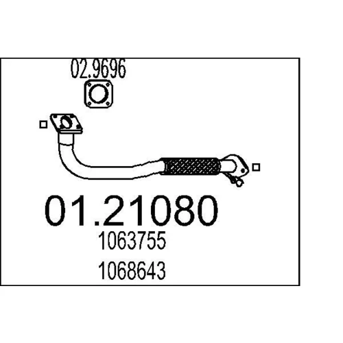 Výfukové potrubie MTS 01.21080