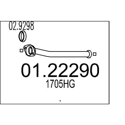 Výfukové potrubie 01.22290 /MTS/
