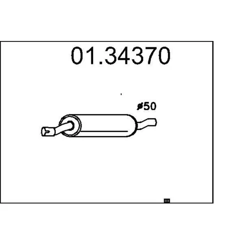 Predný tlmič výfuku MTS 01.34370