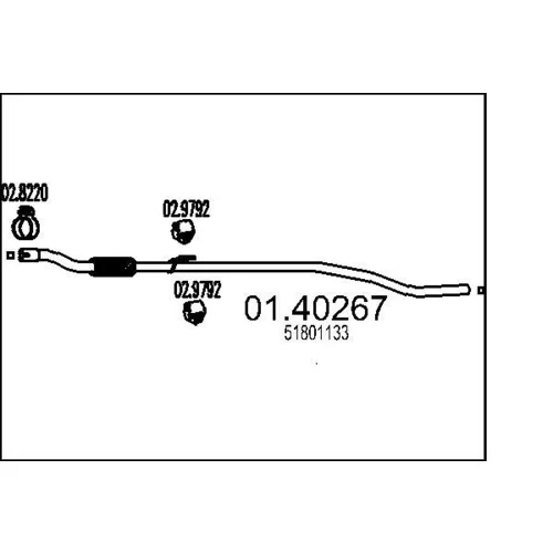 Výfukové potrubie MTS 01.40267