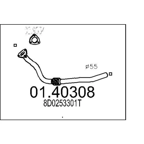 Výfukové potrubie MTS 01.40308