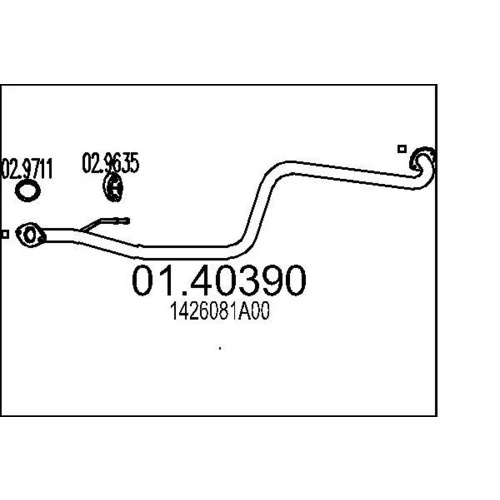 Výfukové potrubie MTS 01.40390
