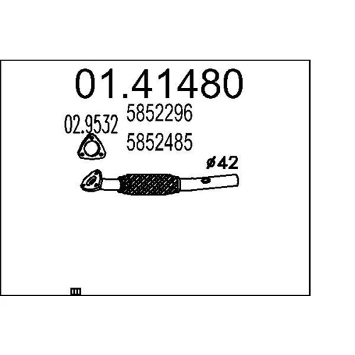 Výfukové potrubie MTS 01.41480