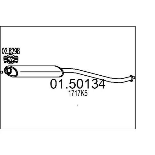 Stredný tlmič výfuku 01.50134 /MTS/