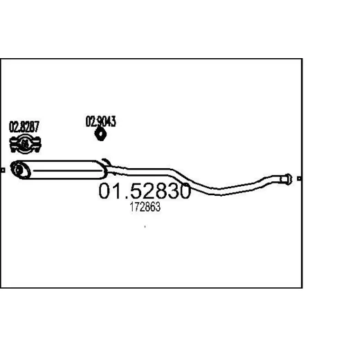 Stredný tlmič výfuku MTS 01.52830