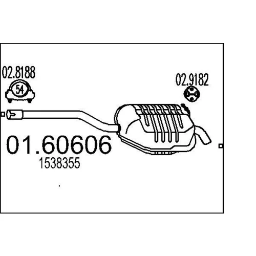 Koncový tlmič výfuku MTS 01.60606