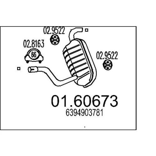 Koncový tlmič výfuku MTS 01.60673