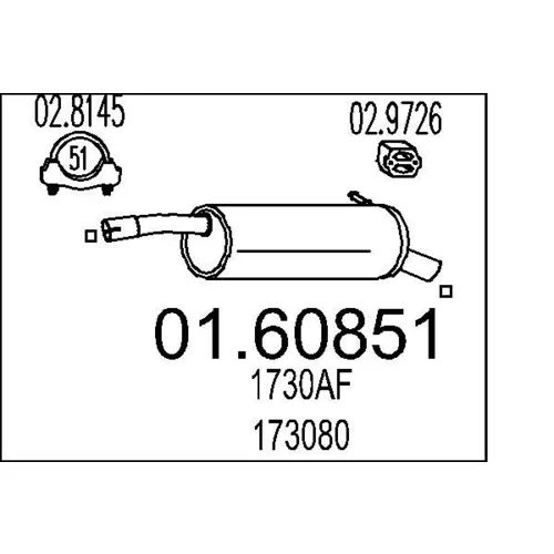 Koncový tlmič výfuku MTS 01.60851