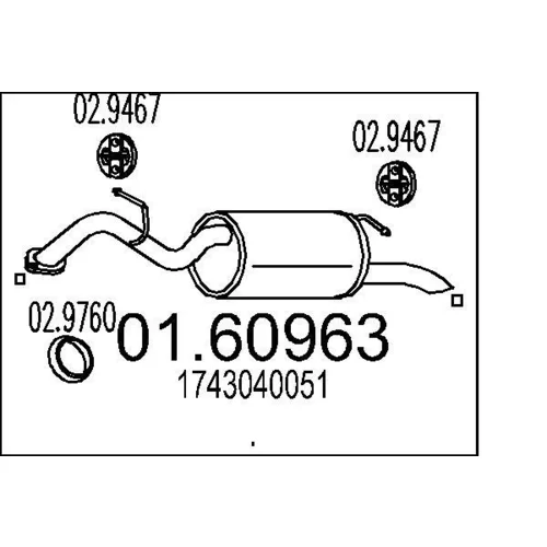 Koncový tlmič výfuku MTS 01.60963