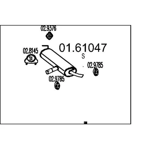 Koncový tlmič výfuku MTS 01.61047