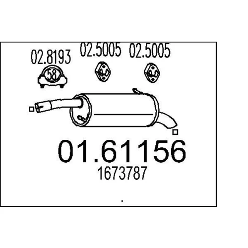 Koncový tlmič výfuku 01.61156 /MTS/