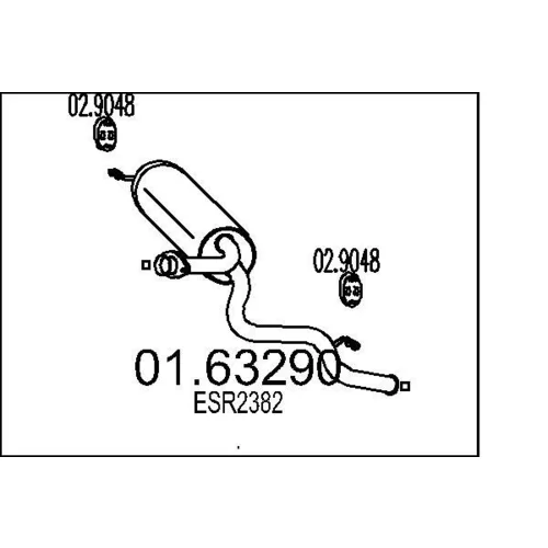 Koncový tlmič výfuku MTS 01.63290