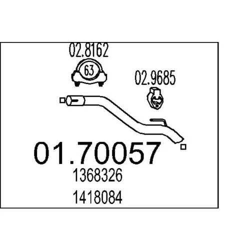 Výfukové potrubie MTS 01.70057