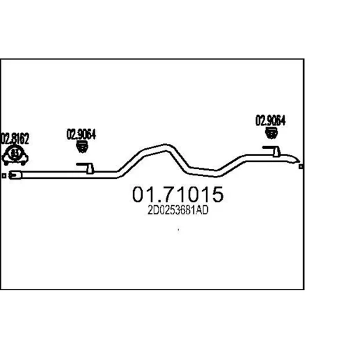 Výfukové potrubie MTS 01.71015