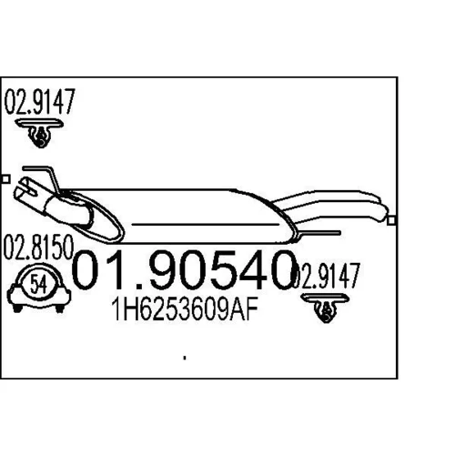Koncový tlmič výfuku MTS 01.90540