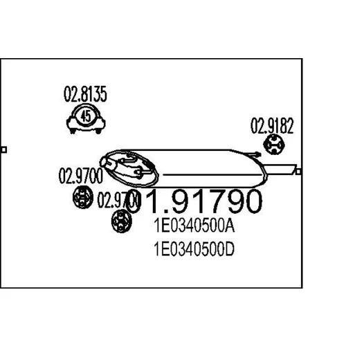 Koncový tlmič výfuku MTS 01.91790