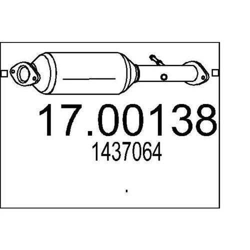 Filter sadzí/pevných častíc výfukového systému MTS 17.00138
