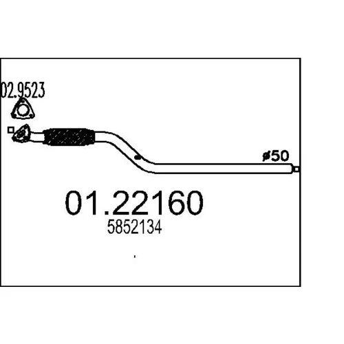 Výfukové potrubie MTS 01.22160
