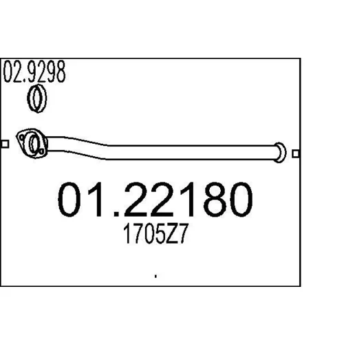 Výfukové potrubie MTS 01.22180