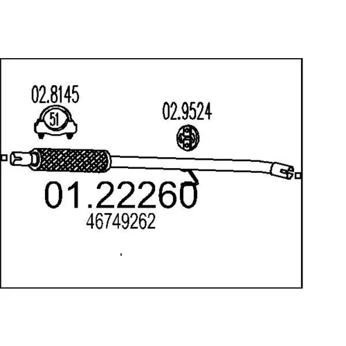 Výfukové potrubie MTS 01.22260