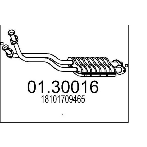 Predný tlmič výfuku MTS 01.30016