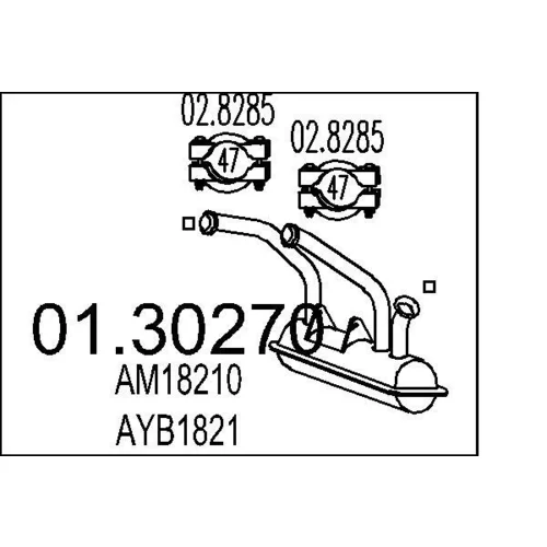 Predný tlmič výfuku MTS 01.30270