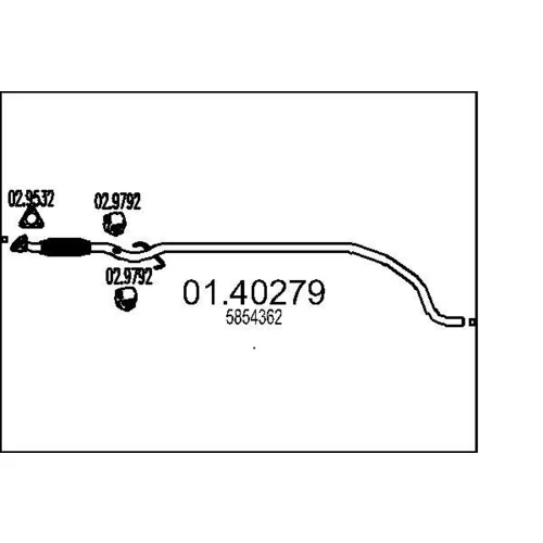 Výfukové potrubie MTS 01.40279