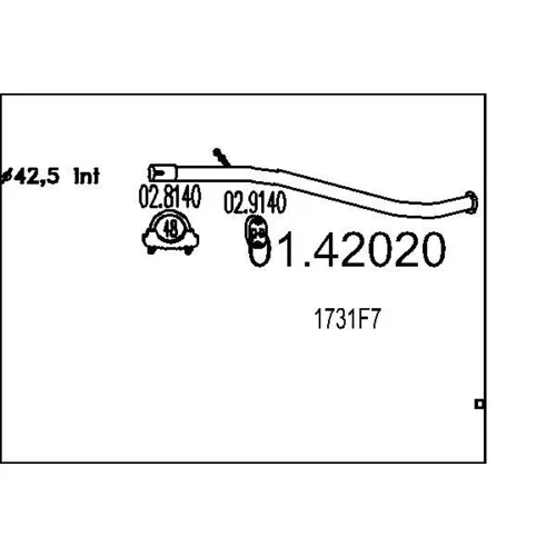 Výfukové potrubie MTS 01.42020