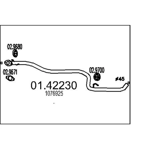 Výfukové potrubie MTS 01.42230