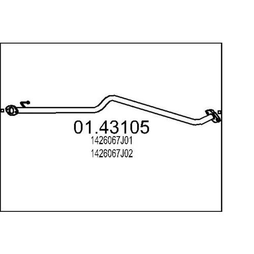 Výfukové potrubie MTS 01.43105