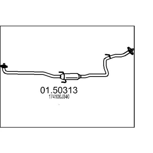 Stredný tlmič výfuku MTS 01.50313