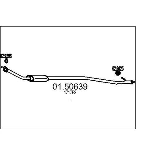 Stredný tlmič výfuku MTS 01.50639