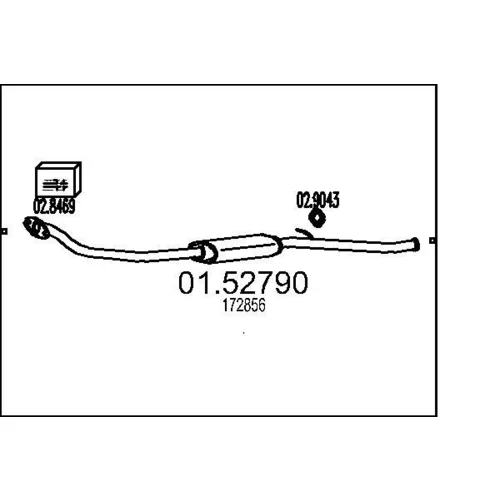 Stredný tlmič výfuku MTS 01.52790