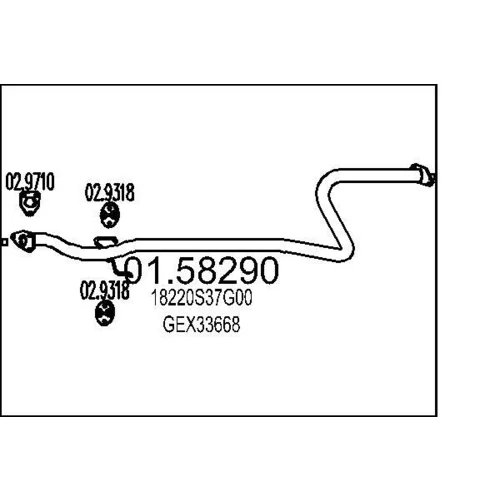 Stredný tlmič výfuku MTS 01.58290