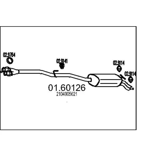 Koncový tlmič výfuku MTS 01.60126