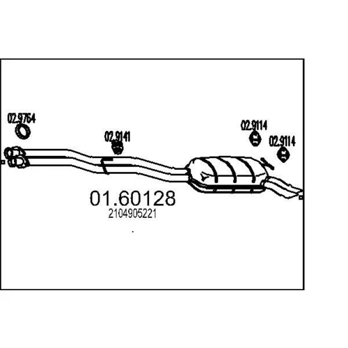 Koncový tlmič výfuku MTS 01.60128