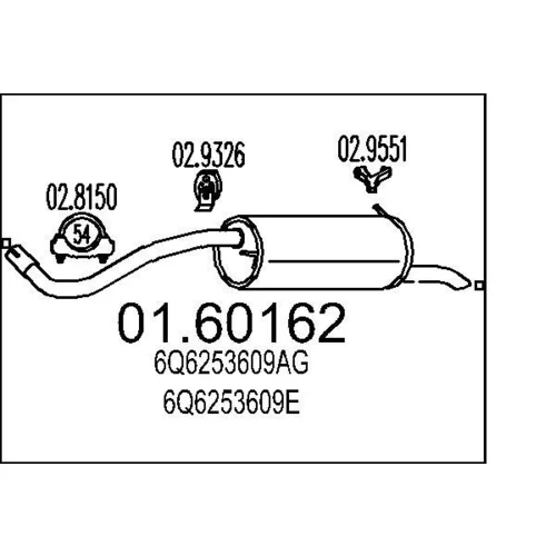 Koncový tlmič výfuku MTS 01.60162