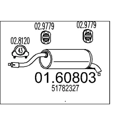 Koncový tlmič výfuku MTS 01.60803