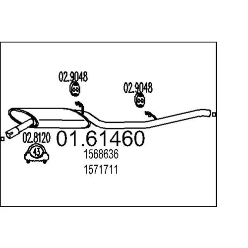 Koncový tlmič výfuku MTS 01.61460
