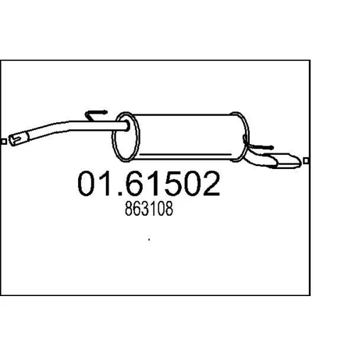 Koncový tlmič výfuku MTS 01.61502