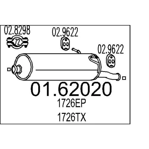 Koncový tlmič výfuku MTS 01.62020