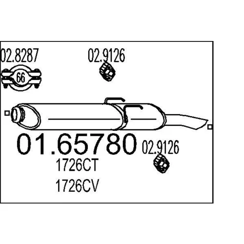 Koncový tlmič výfuku MTS 01.65780