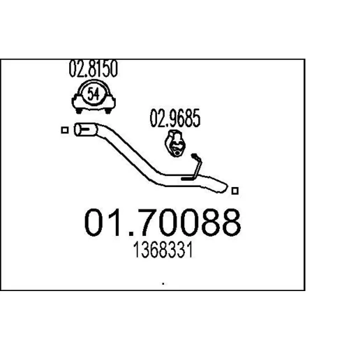 Výfukové potrubie MTS 01.70088