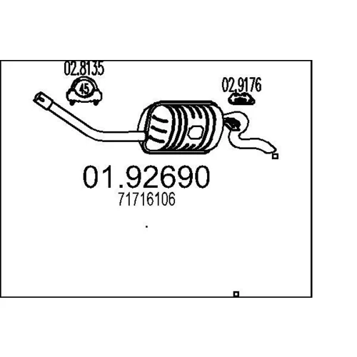 Koncový tlmič výfuku 01.92690 /MTS/