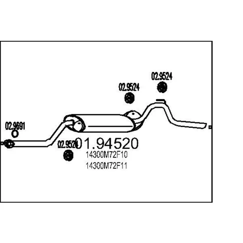Koncový tlmič výfuku MTS 01.94520