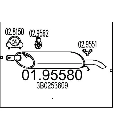 Koncový tlmič výfuku MTS 01.95580