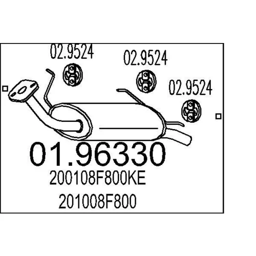 Koncový tlmič výfuku MTS 01.96330