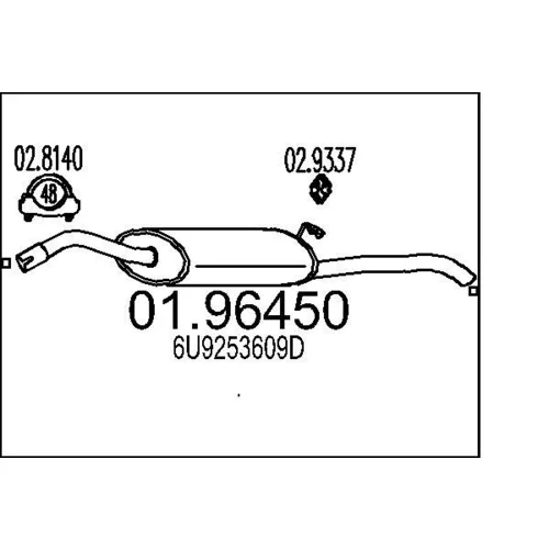 Koncový tlmič výfuku MTS 01.96450