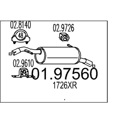 Koncový tlmič výfuku MTS 01.97560